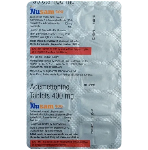 new nusam 400mg tablet 10's